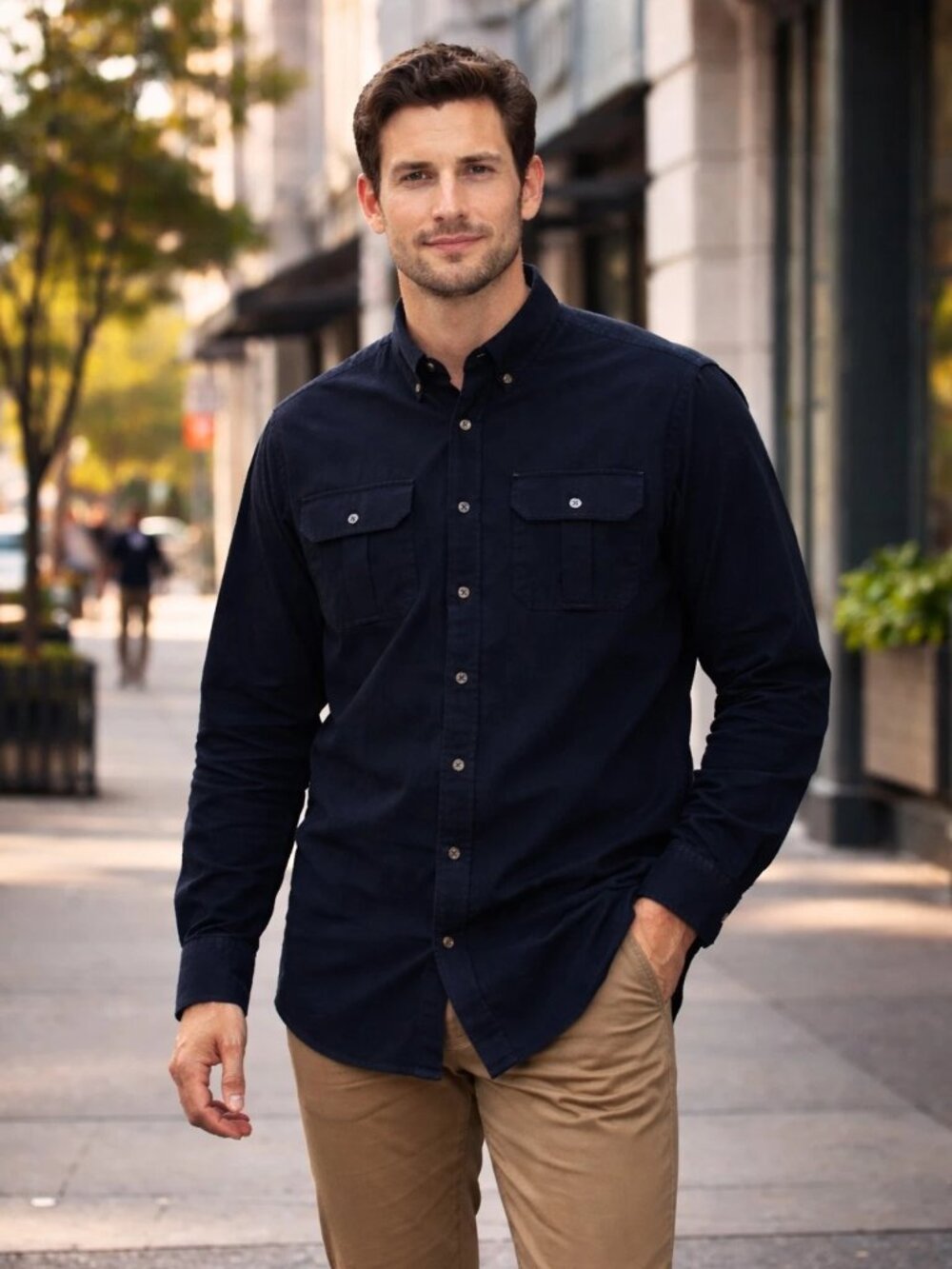 Banana Republic Men's Standard-Fit Redwood Shirt Brushed Fabric Size XXL NWT